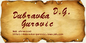 Dubravka Gurović vizit kartica